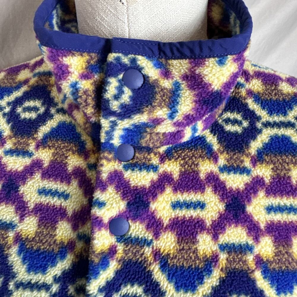Patagonia Synchilla Womens MEDIUM Aberdeen Butterfly Aztec Snap Pullover Jacket - Picture 12 of 15